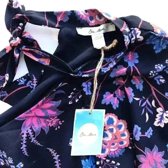 Ella Moon one Shoulder Floral Ruffle Dress m - Picture 5 of 9